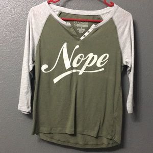 NEW “NOPE” Long Sleeve Shirt